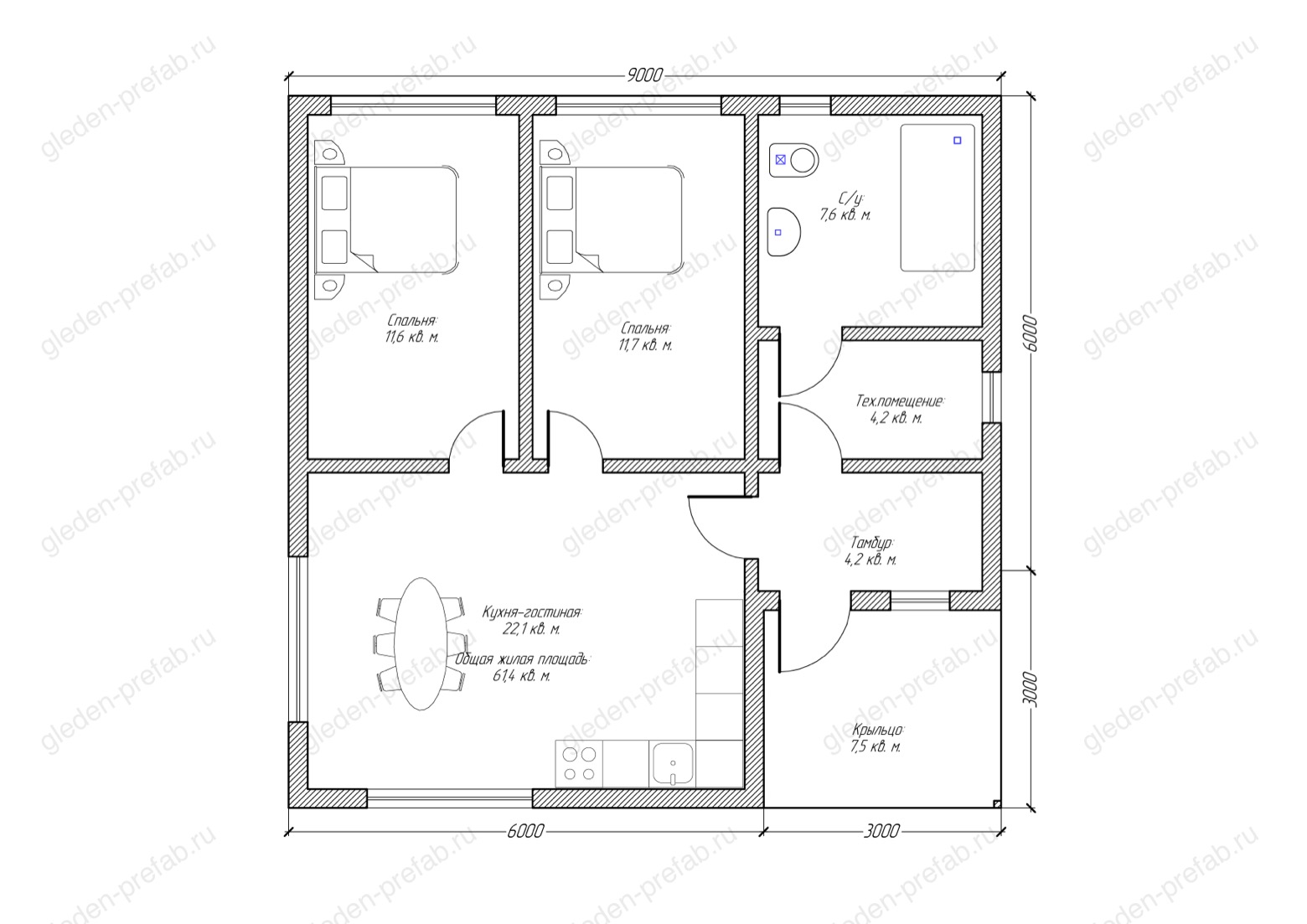 Планировка проекта Gleden «KB-3»